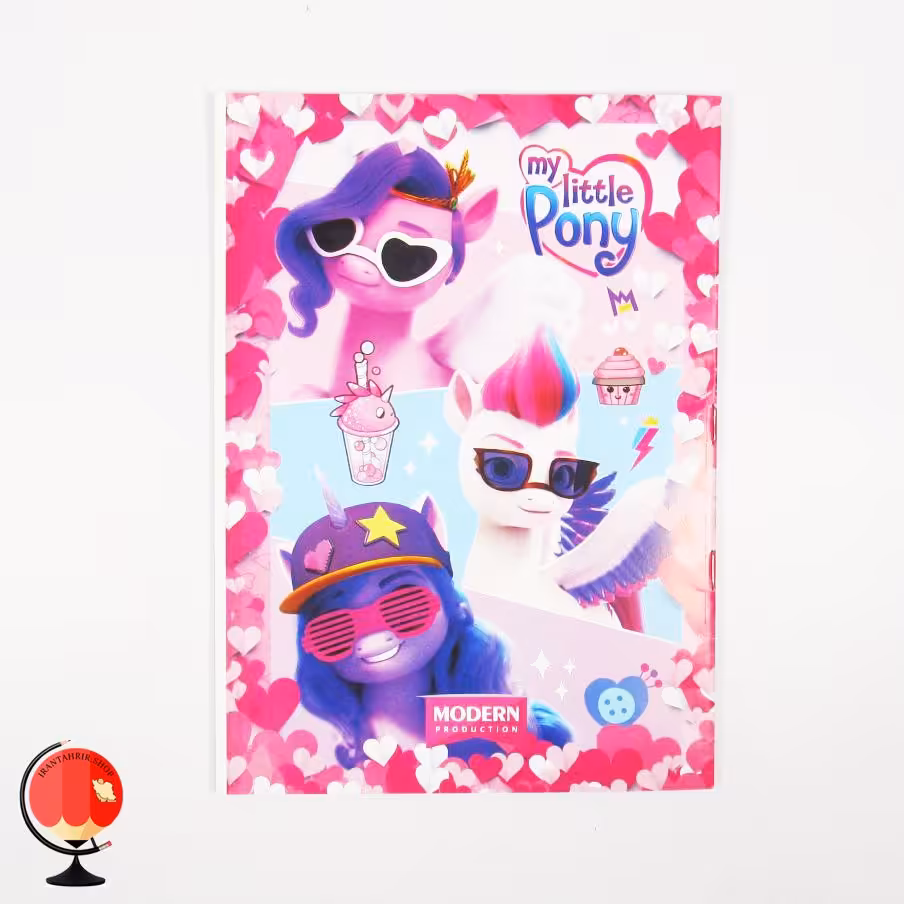 دفتر رسم شطرنجی 1 سانت طرح پونی