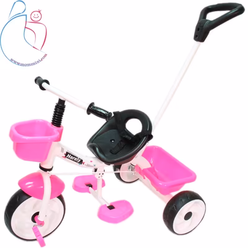 سه چرخه babyland مدل هارلی رنگ صورتی مامزنینی