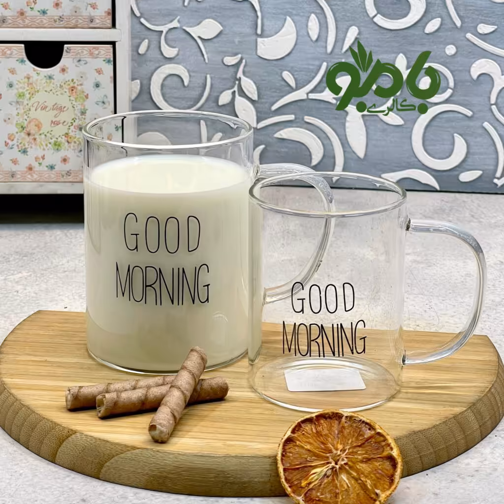 ماگ پیرکس گودمورنینگ استوانه دسته دار ساده