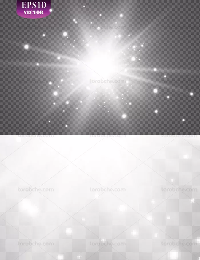 وکتور طرح افکت نور بدون پس زمینه شماره 03 - گرافیک با طعم تربچه