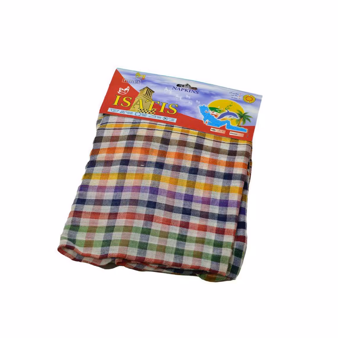 دستمال نخی مدل  شطرنجی درجه دو 6 عدد 