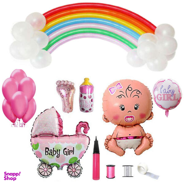 پک بادکنک آرایی تولد مدل babygirl