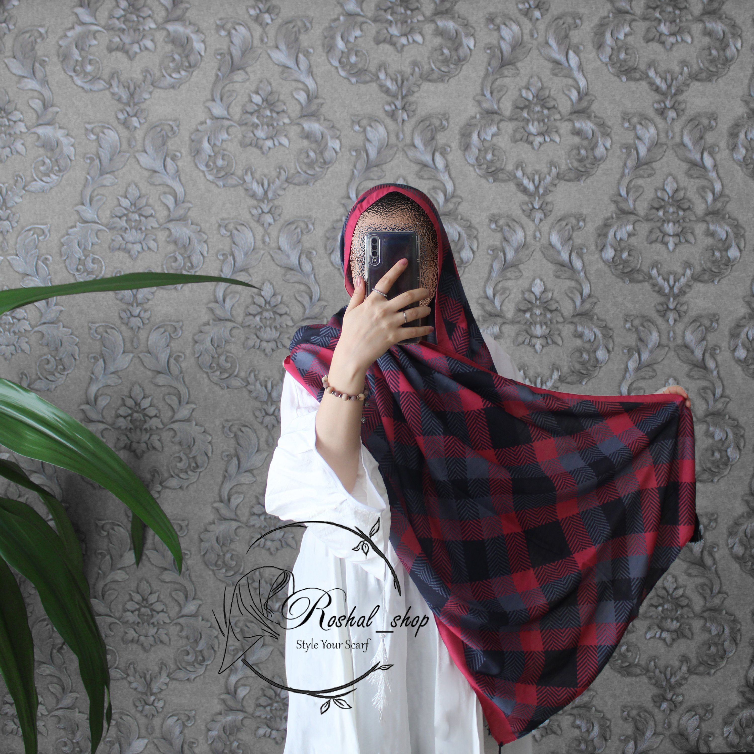 شال عیدانه رنگ سال سرخابی طوسی صورتی مشکی منگوله دار مجلسی شیک