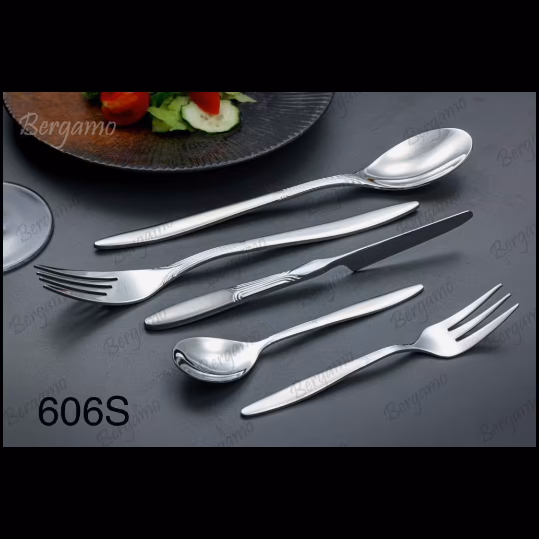 سرویس قاشق و چنگال 30 نفره 160 پارچه برند برگامو کد 606S