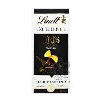 شکلات تلخ 100 درصد پرتقالی 50 گرم اکسلنس لینت - lindt