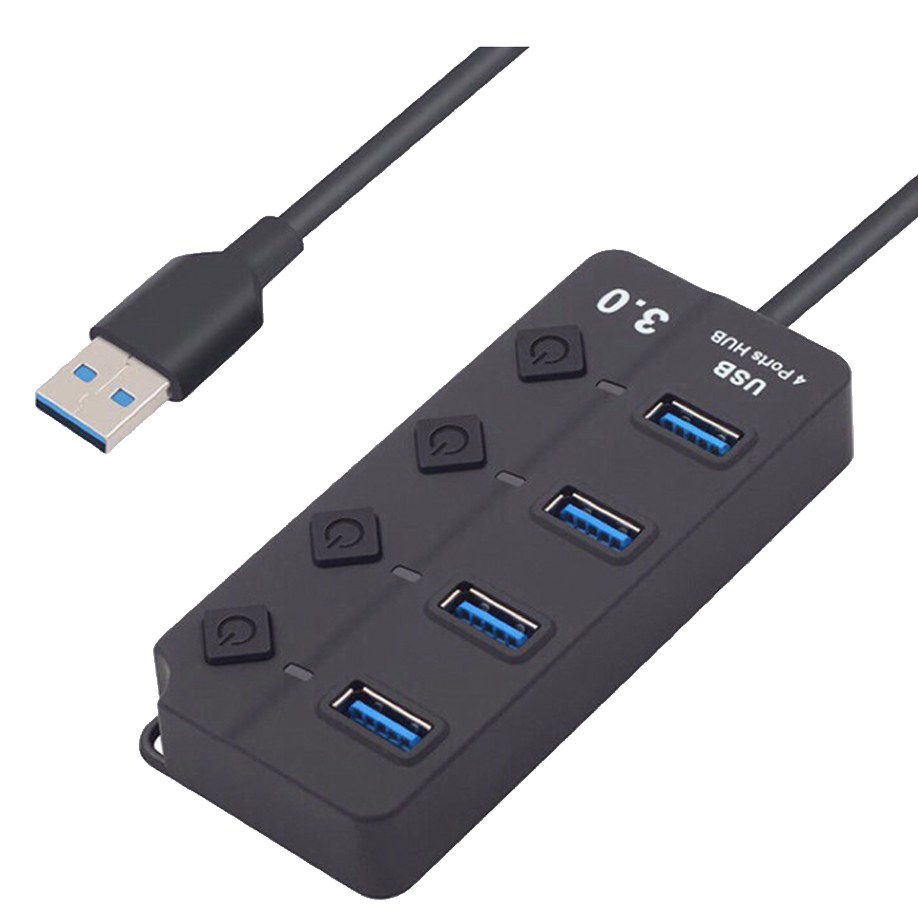 هاب USB 30 چهار پورت LED وکلید دار مدل GR-504