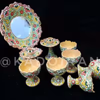 هفت سین سفالی میناکاری نه تکه