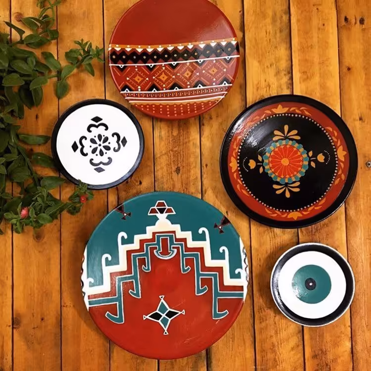 دکوری دیواری فاخر طرح فرش سنتی بسیار زیبا پنج عددی