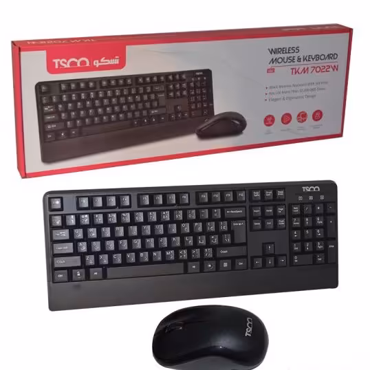 کیبورد و موس بی سیم تسکو (TSCO) مدل TKM 7022W