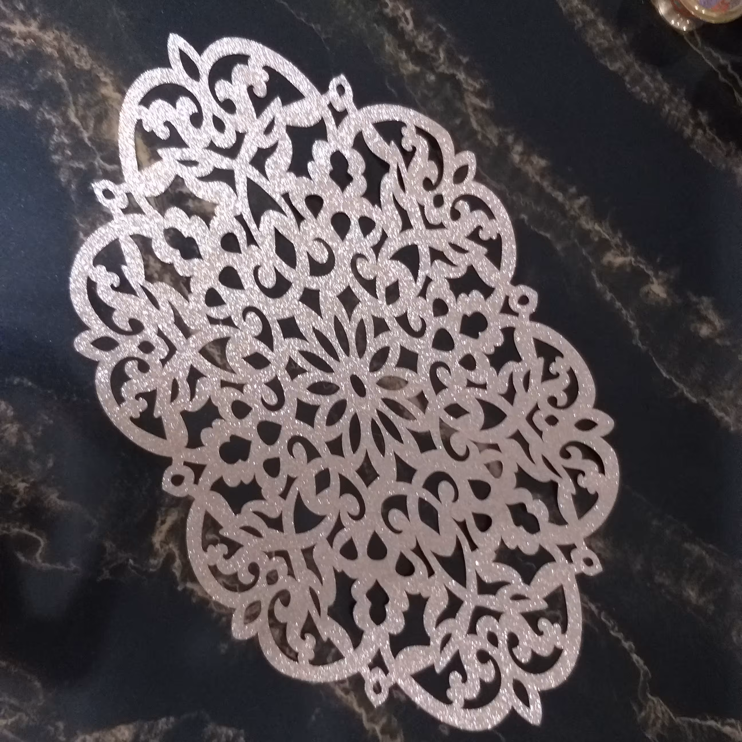 رومیزی 3تیکه اکلیلی(بیضی)