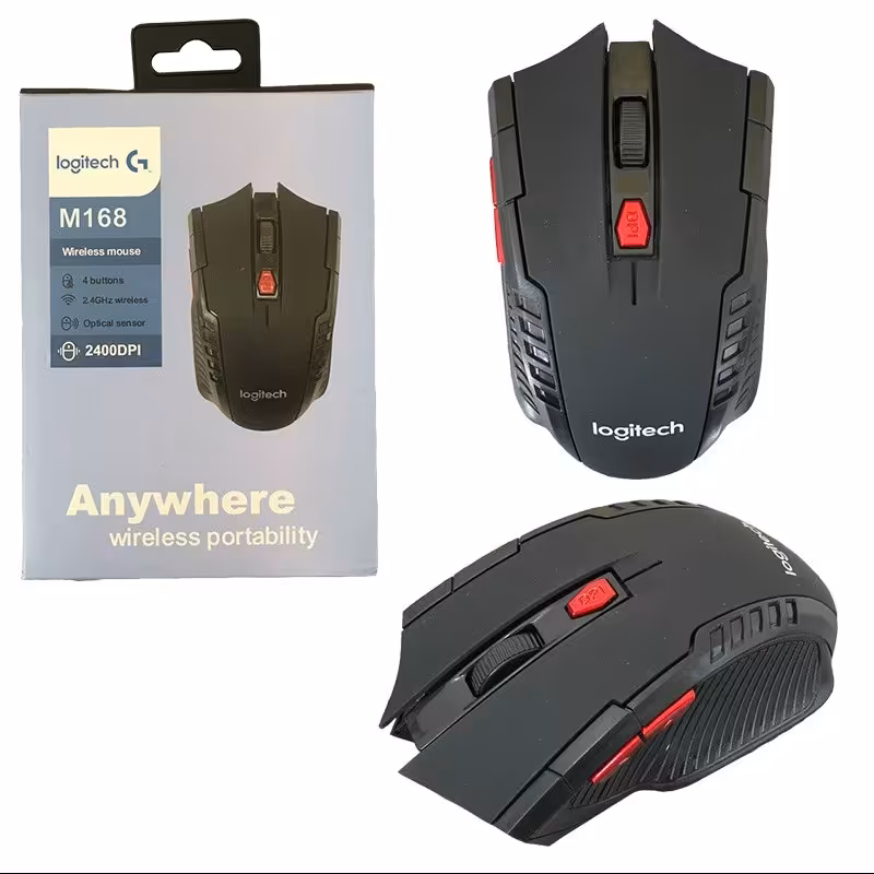 موس بیسیم 6 کلید Logitech M168 2400DPI