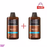 شامپو تقویت کننده مو فولیکا (Fulica) مدل Keratin E حجم 400 میلی‌لیتر مجموعه 2 عددی