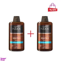 شامپو تقویت کننده مو فولیکا (Fulica) مدل Keratin E حجم 400 میلی‌لیتر مجموعه 2 عددی