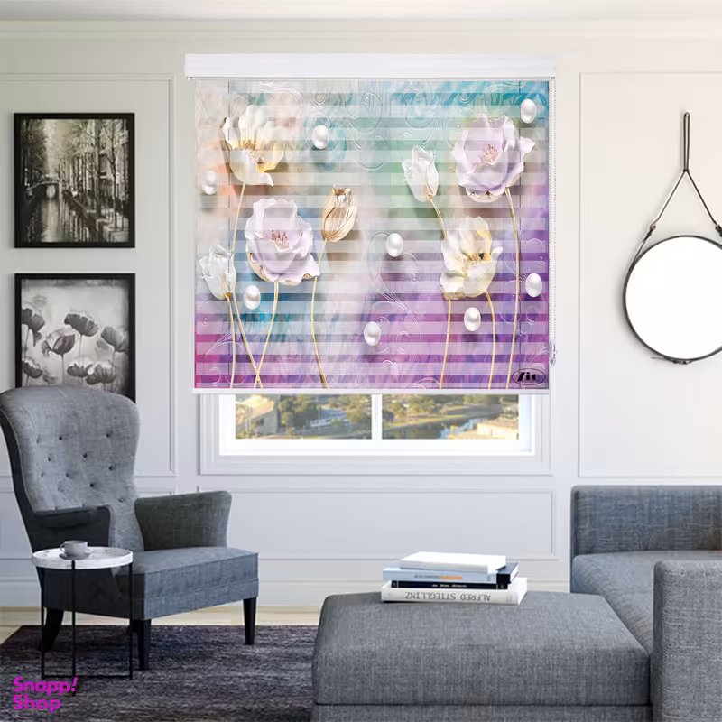 پرده زبرا زیو مدل 3D-1154 سایز 150x150 سانتی متر