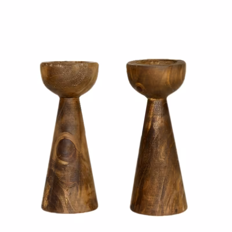 شمعدان چوبی مدل F2