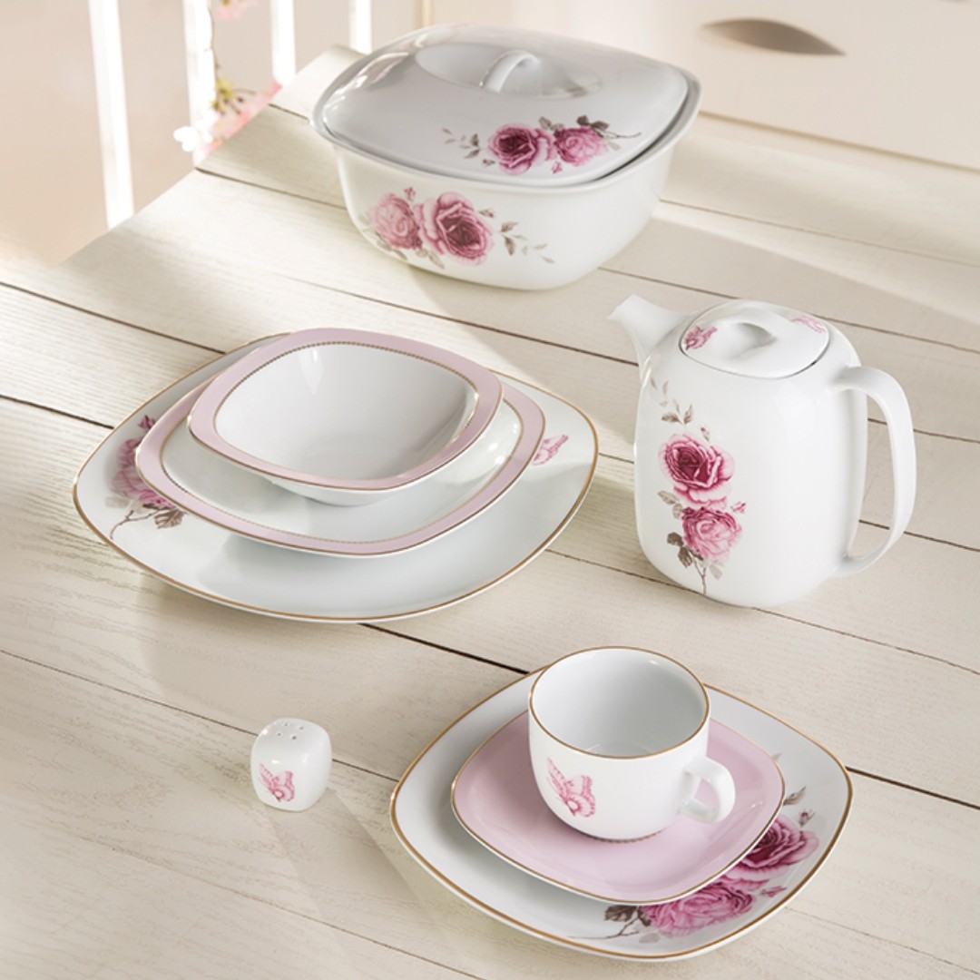 سرویس چینی زرین رزفلاور کواترو(درجه یک) 98 پارچه 12 نفره - ارسال رایگان با باربری به مرکز استان مقصد