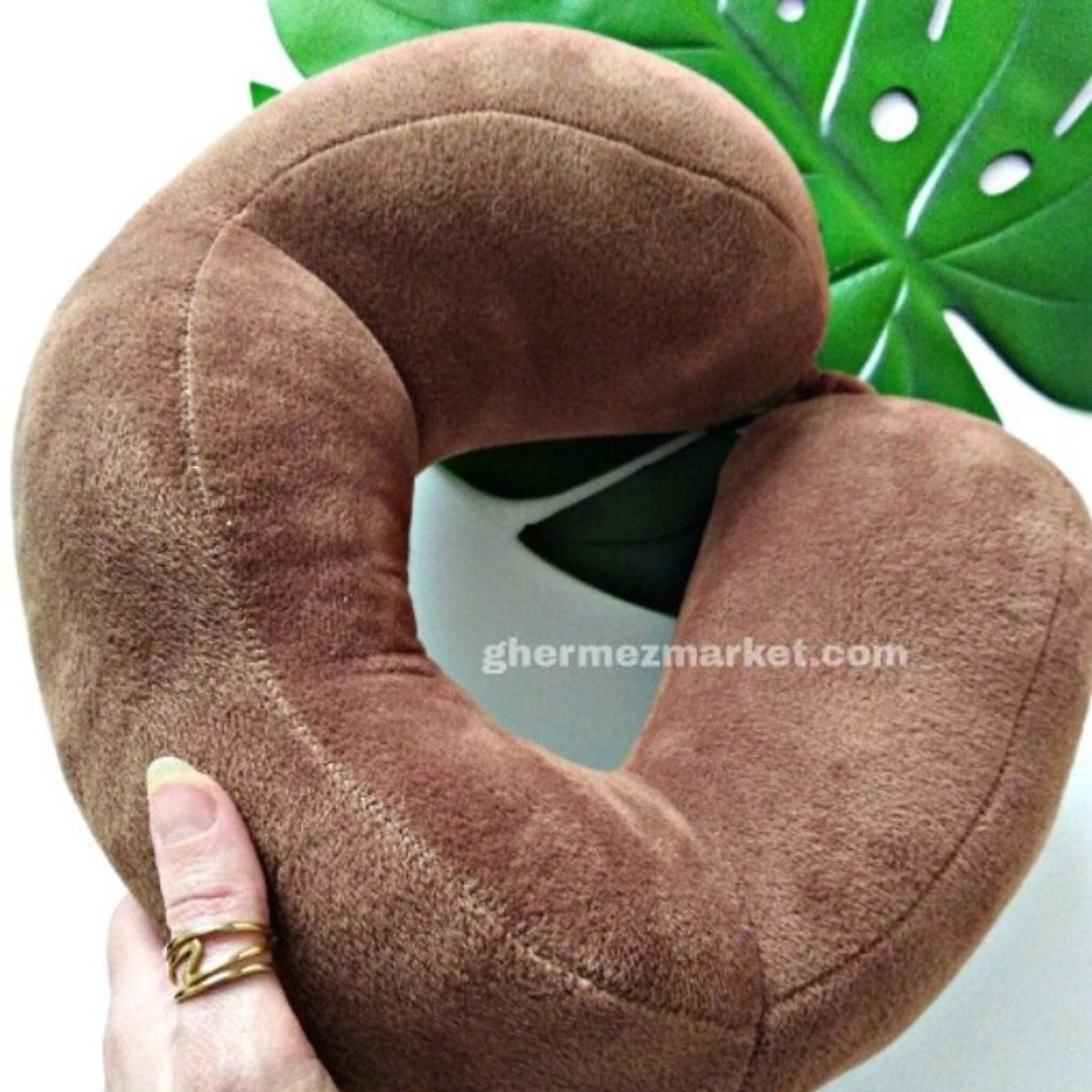 بالش گردنی قهوه ای،336 گرم،استاندارد و طبی