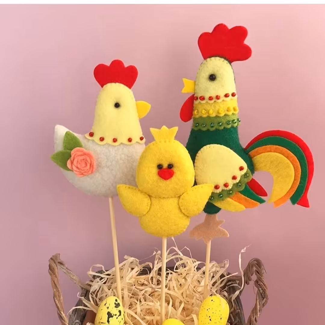 اسباب بازی خروس و مرغ و جوجه