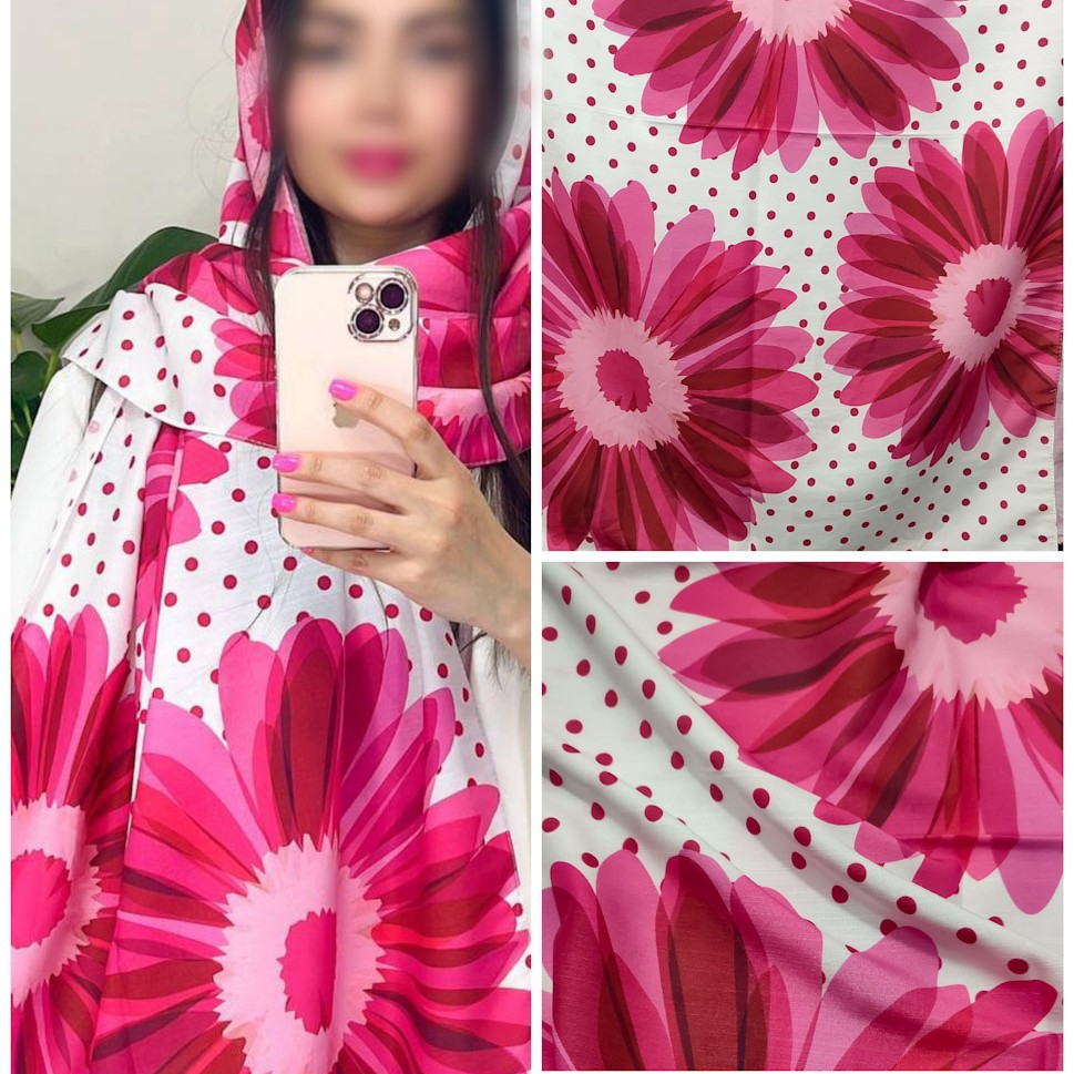 شال نخی منگوله دار رنگ سال طرح بندی متنوع