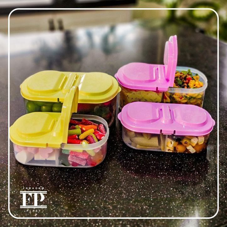 ظرف غذای اسمارت جفتی. کوچک و بزرگ باهم.عرض بزرگ 20
عرض کوچک18
ارتفاع بزرگ 9
ارتفاع کوچک6