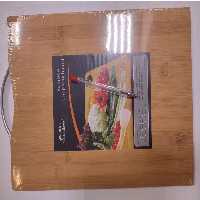 تخته گوشت بامبو خارجی زخیم دسته استیل 36در26