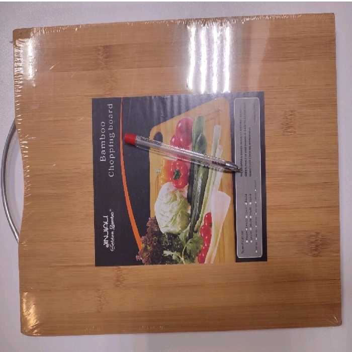 تخته گوشت بامبو خارجی زخیم دسته استیل 36در26