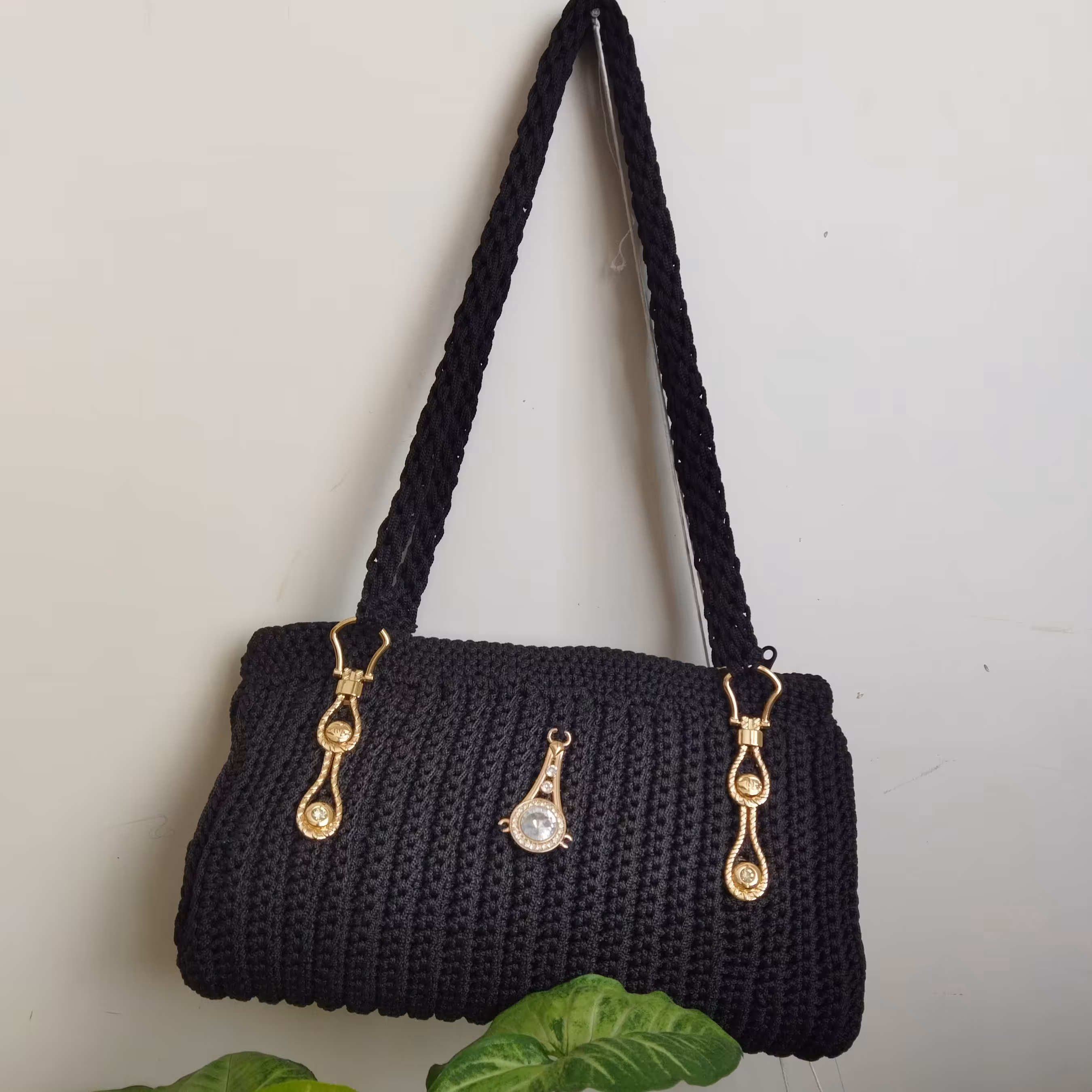 کیف مجلسی دستبافت زنانه مدل شیاری بیگی