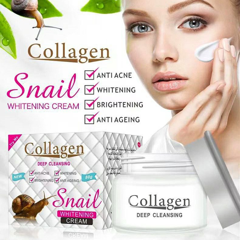 کرم روشن کننده صورت کلاژن حلزون 80 گرم