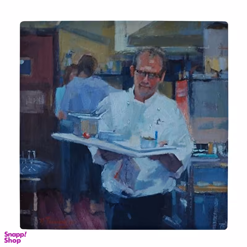 زیر لیوانی طرح نقاشی گارسون کد 5989917_4953