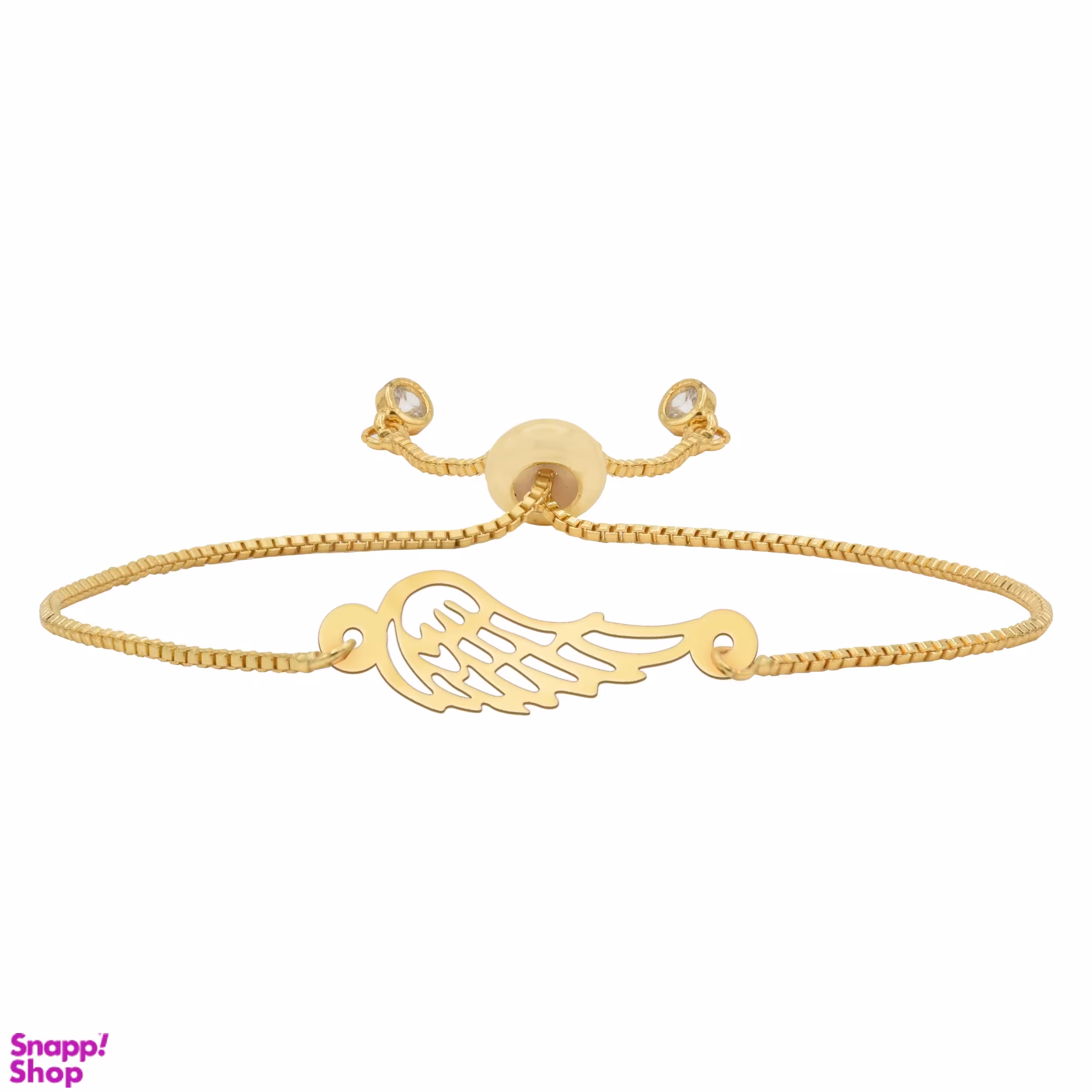 دستبند طلا 18 عیار طرح پر مدل D5