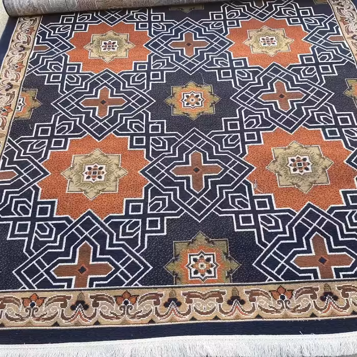 گلیم آشپزخانه و پاگرد 6 متری مستطیلی رنگ سورمه ای باکیفیت بالا کد 400012 پس کرایه