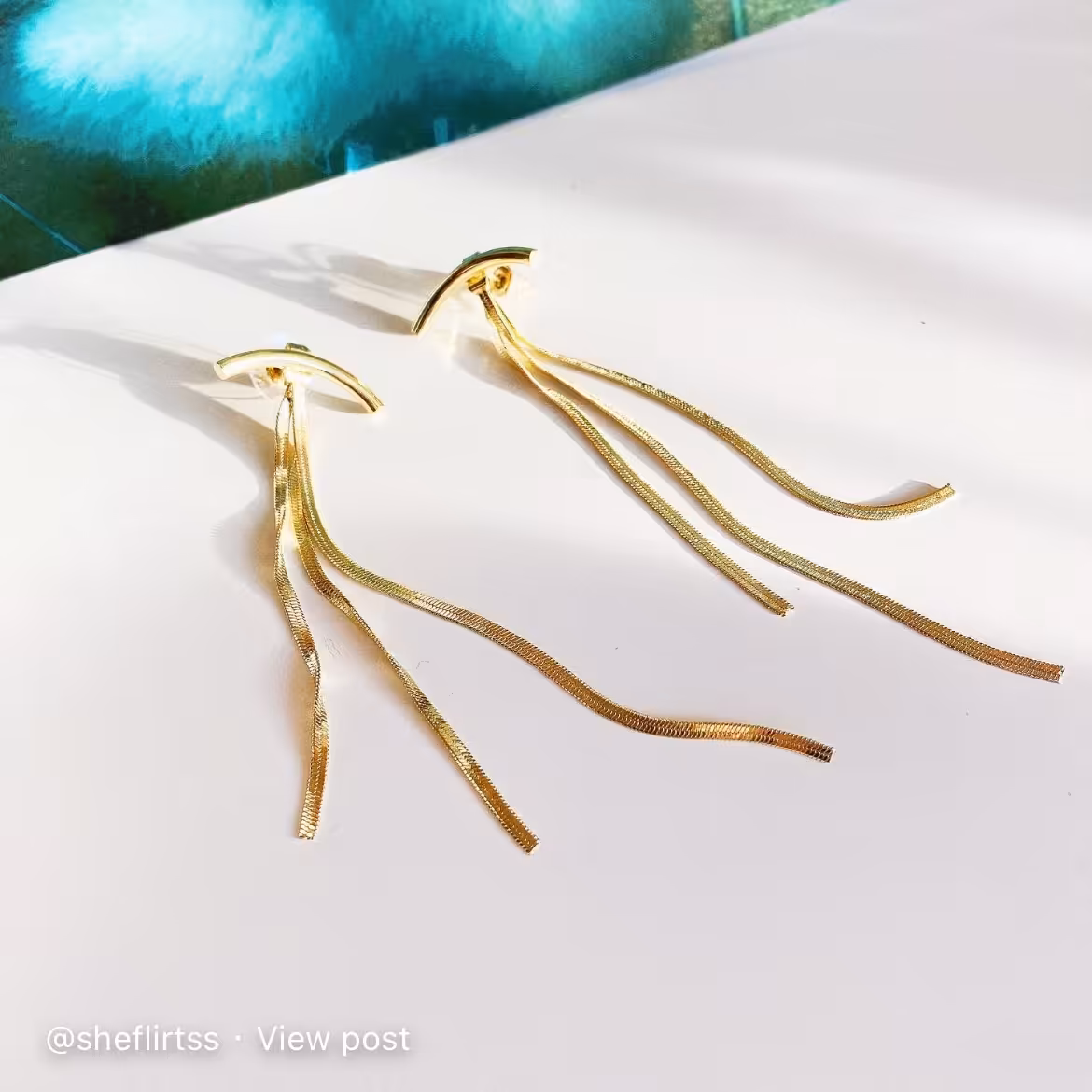 گوشواره  آویز فشن 2022 زیبا و ضدحساسیت                  