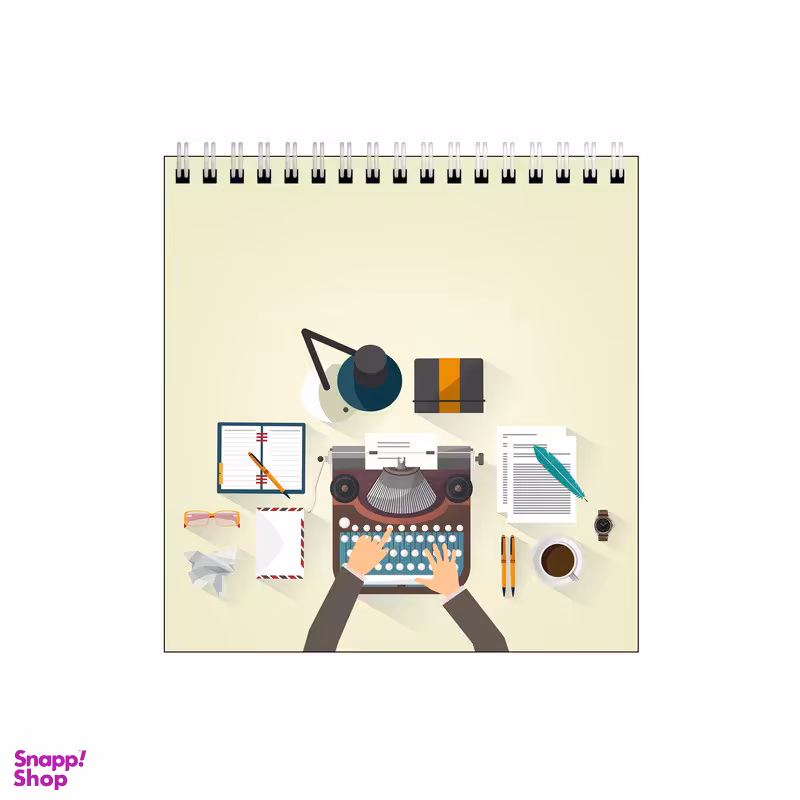 دفتر طراحی ۶۰ برگ مدل ماشین تایپ کد 2176495