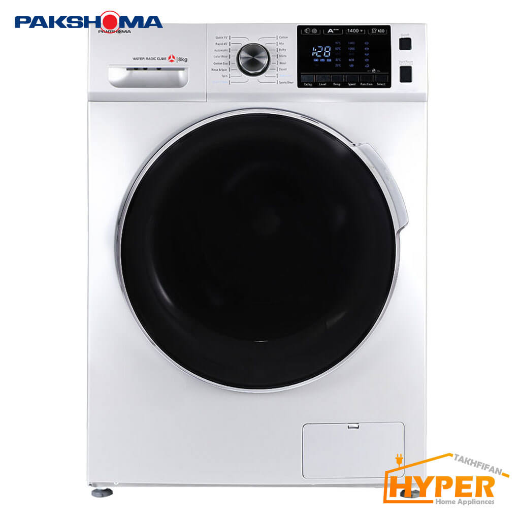 ماشین لباسشویی پاکشوما BWF-40802 WT سفید 8 کیلویی