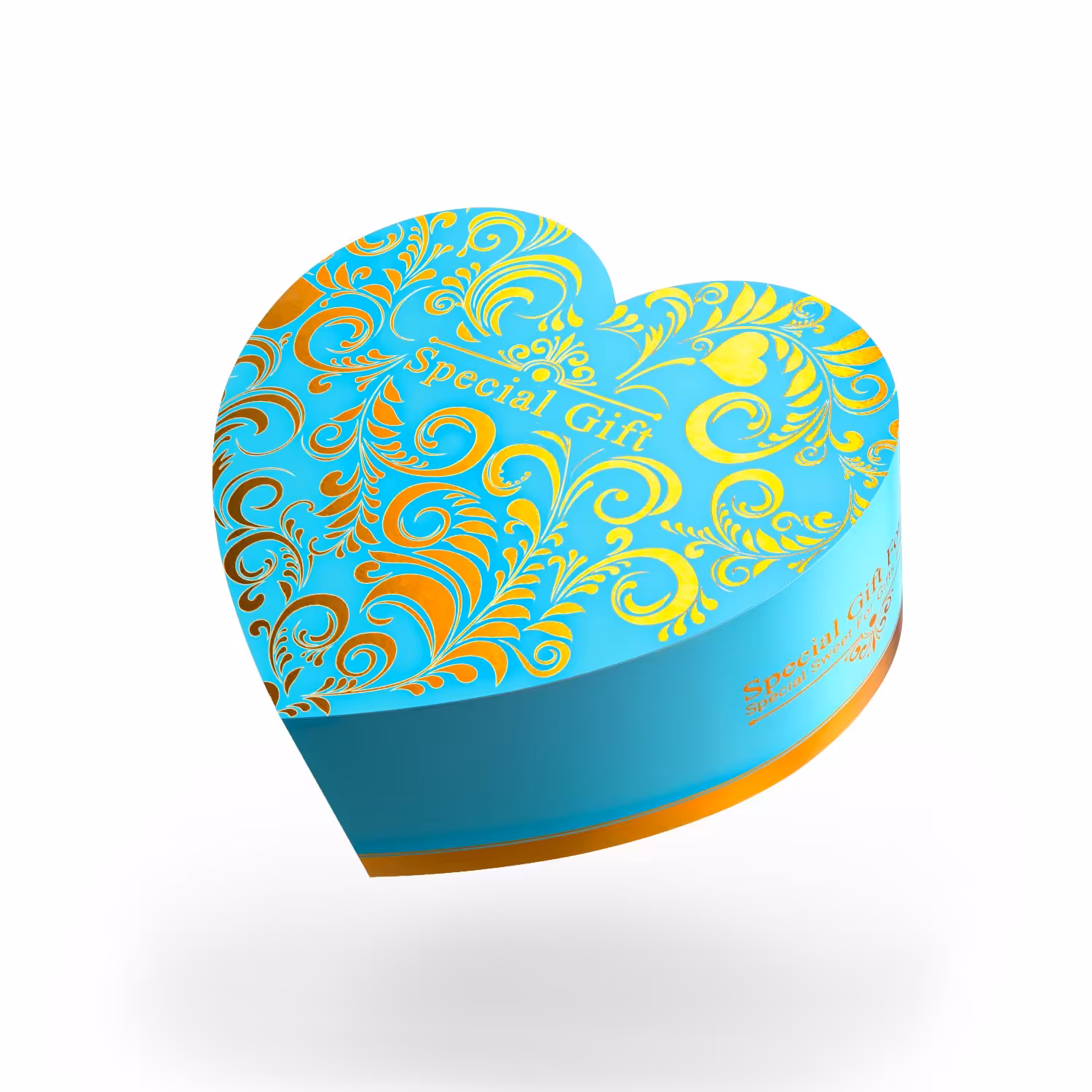 هارد باکس قلبی فردوس با ارتفاع 5.5، رنگ فیروزه ای و ظرف داخلی تک شبکه - پک 30 عد