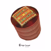 پاف صندلی دایره  گلیم دوزی شده  کد 1175