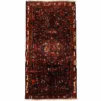 فرش قدیمی دستباف چهار متری طرح لچک ترنج کد  4101201(فروش چکی 6 ماهه با کد تخفیف farshgereh)