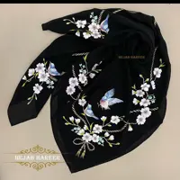 روسری مشکی نقاشی شده کد 2512