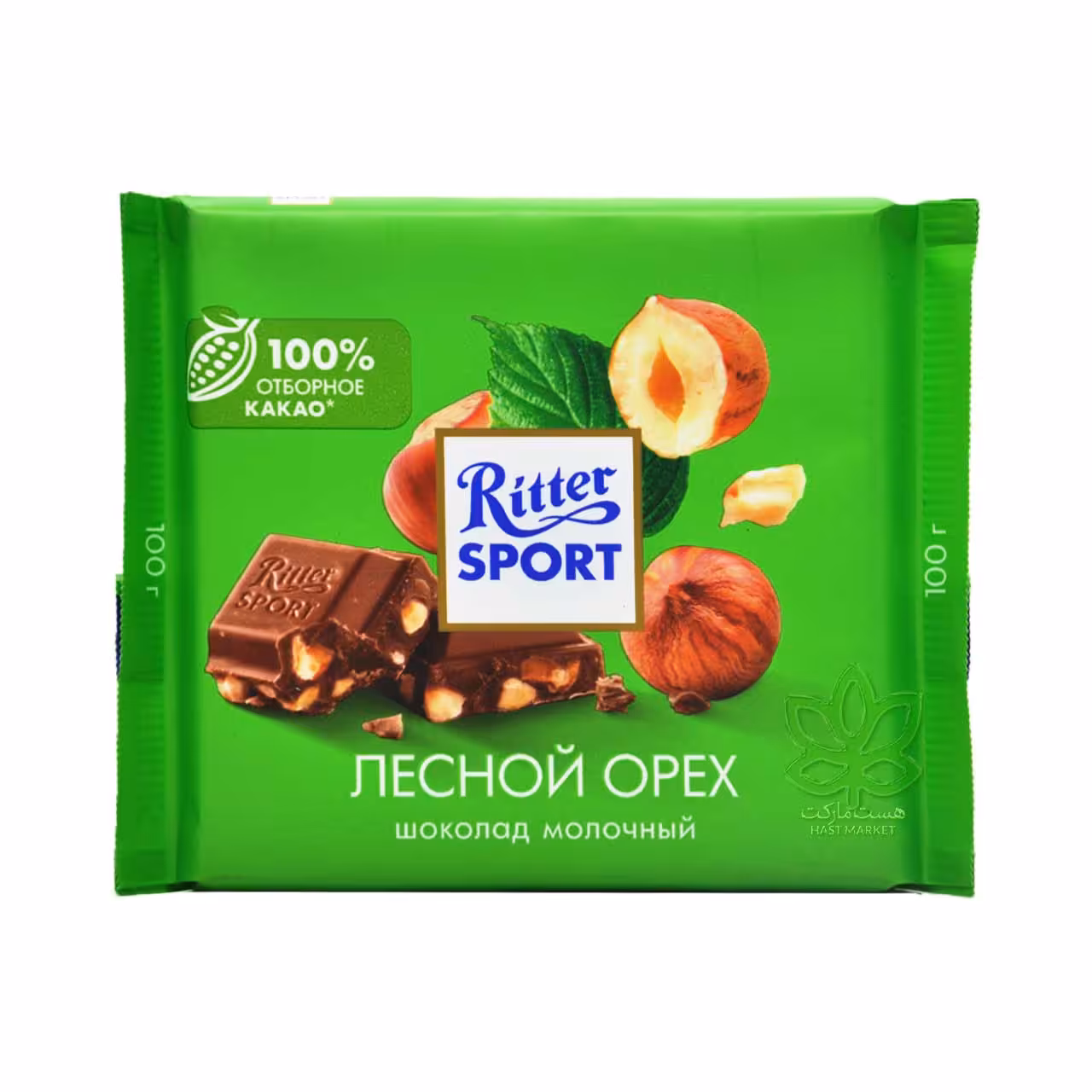 شکلات با تکه های فندق 100 گرم ریتر اسپورت - Ritter Sport