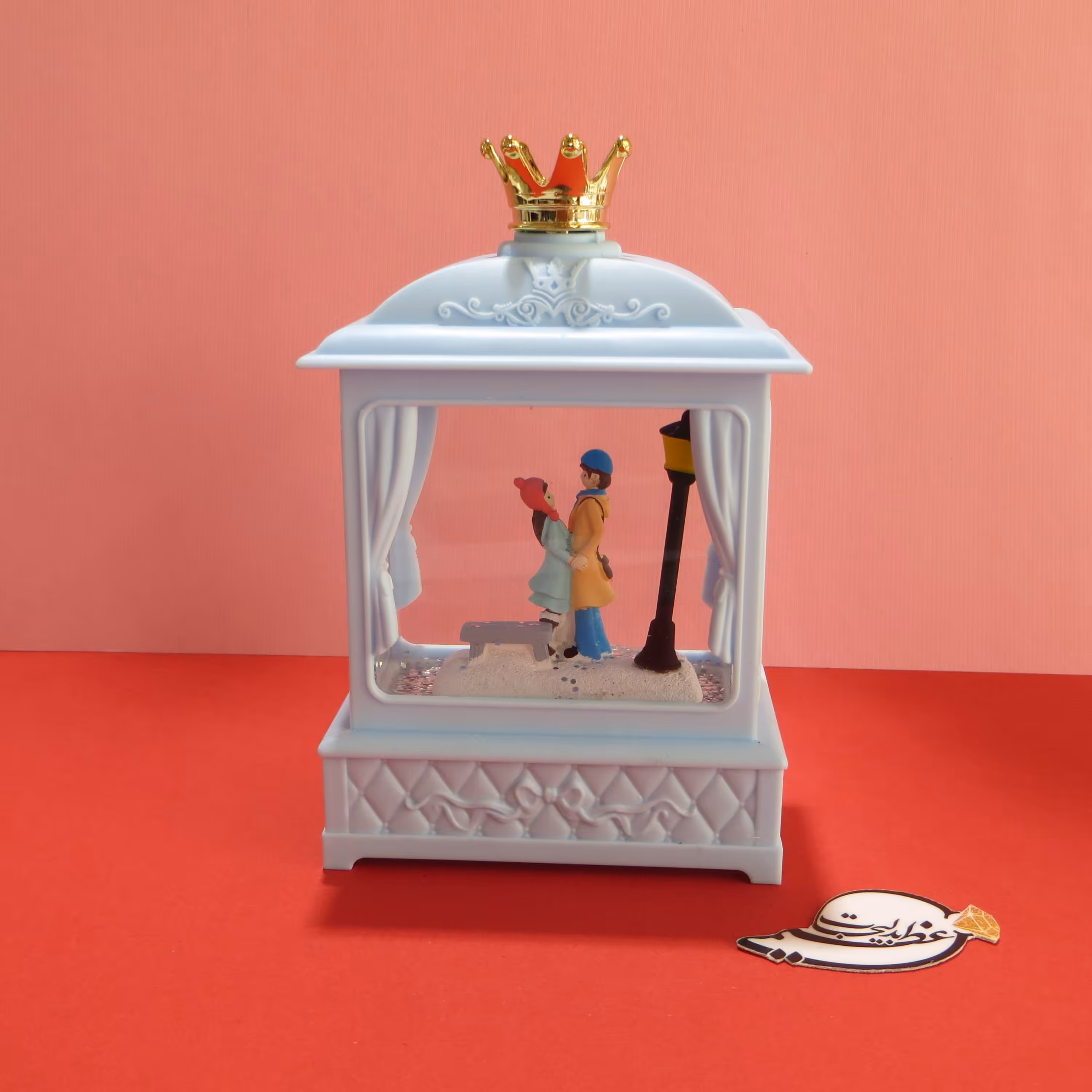 گیفت فانوسی موزیکال و چراغ دار متوسط خارجی و با کیفیت و زیبا.