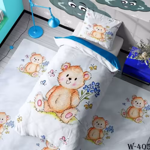 روتختی یک نفره پسرانه و دخترانه،طرح خرس،سه بعدی،جنس میکروتترون ، مناسب کودک و نوجوان ،برای تخت90