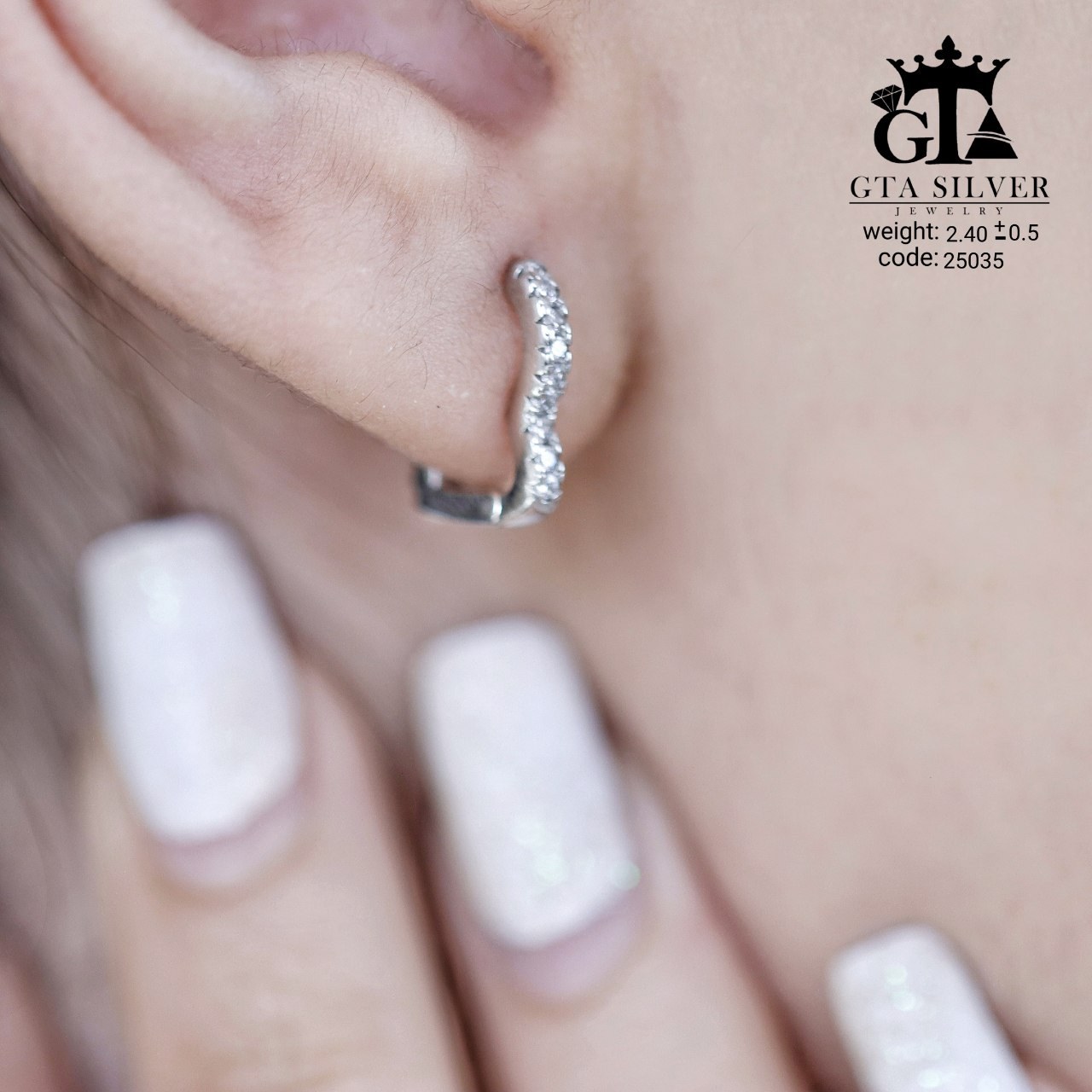 گوشواره نقره میکرو 10300-3