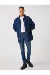 شلوار جین آبی مردانه Skinny Fit Michael Jean Koton
