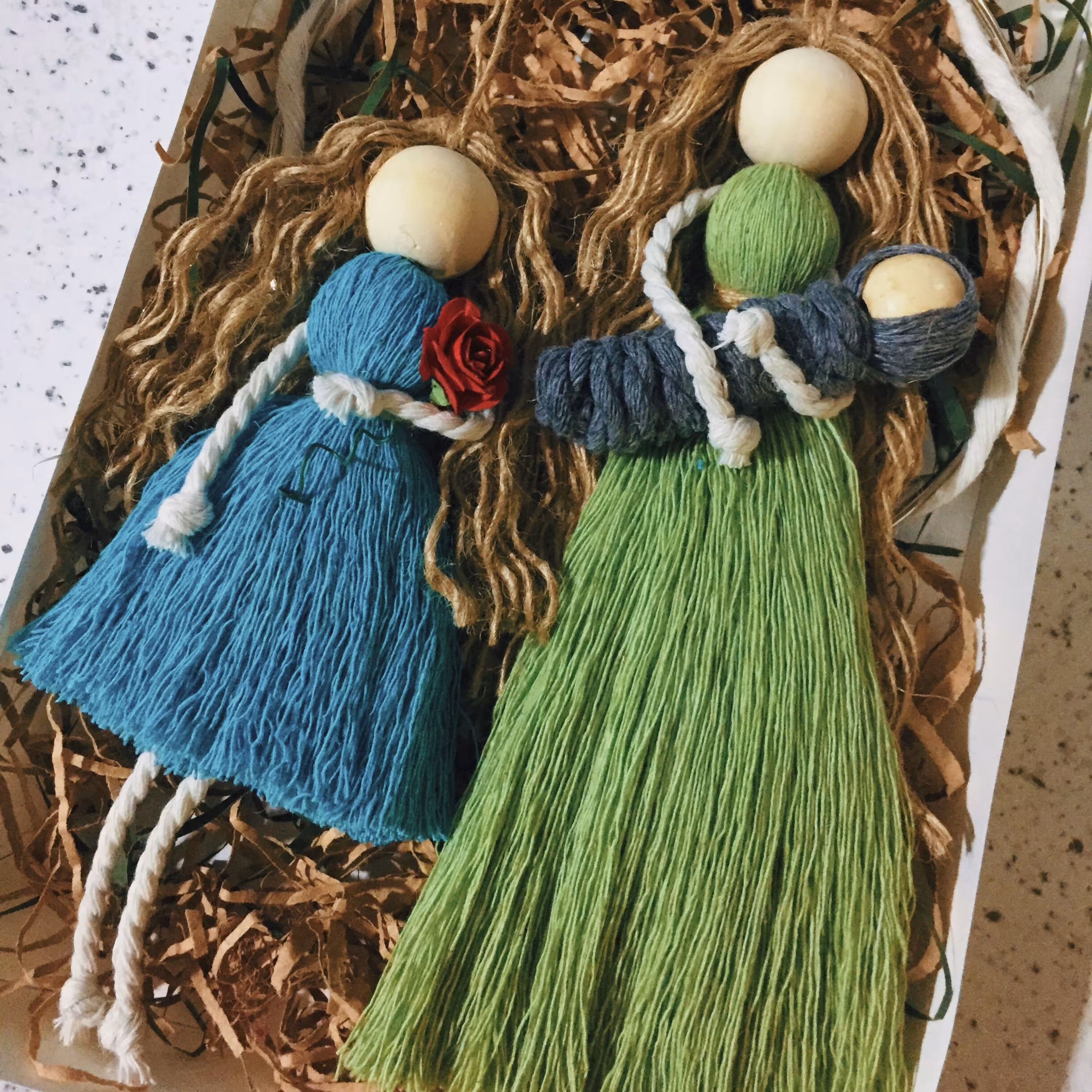 آویز فرشته های مکرومه