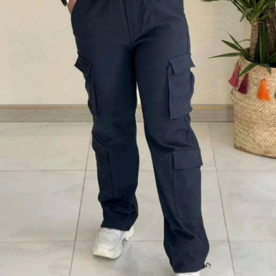 شلوار کارگو 1034 کتان کش