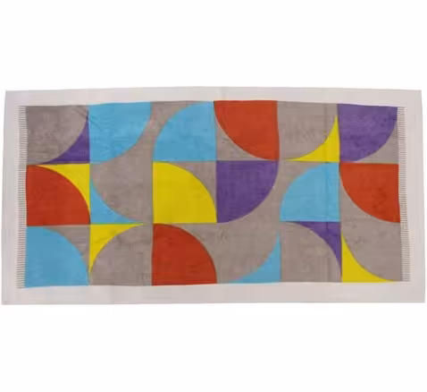 حوله حمامی پودایران طرح پیکاسو طوسی 90×150