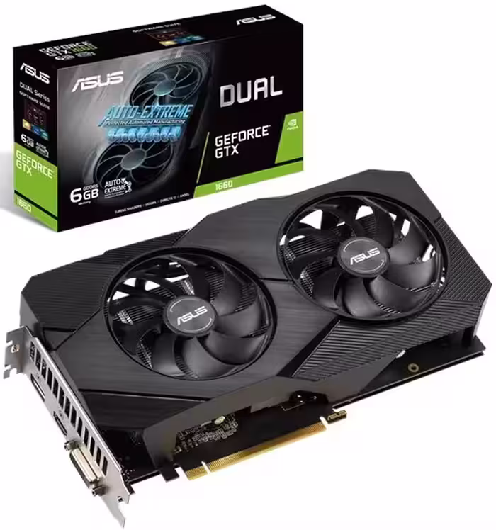 کارت گرافیک ایسوس مدل DUAL-GTX1660-6G-EVO  با حافظه 6 گیگابایت