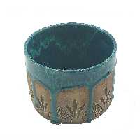 کاسه کوچک لعاب آبشاری جنس کار سفال 