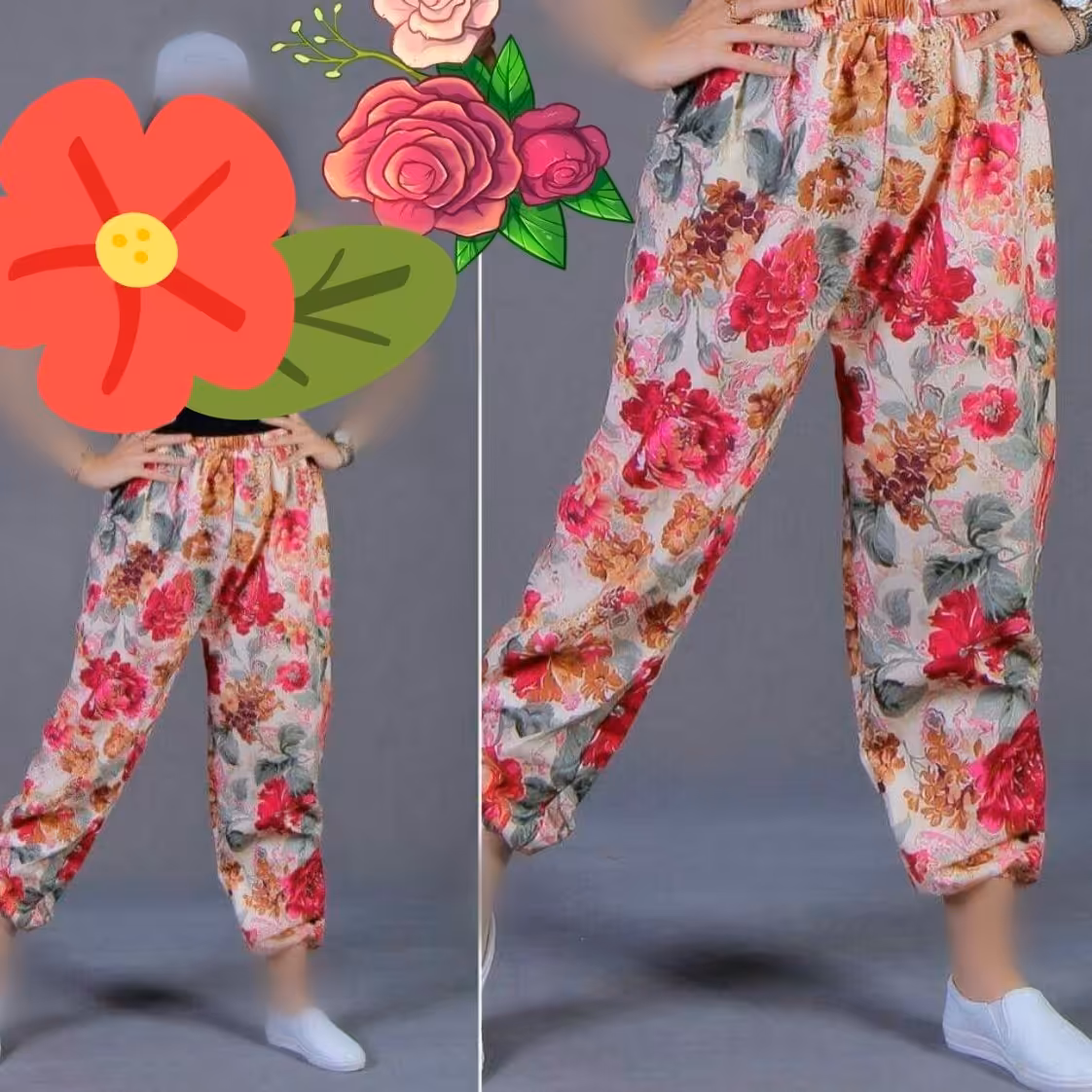 شلوار نخی قد 85