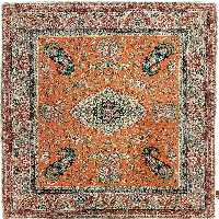 رومیزی ترمه ابریشم صفائی ابعاد 100 در 100 کد 17 با 5 رنگ متنوع  برند هاشمی